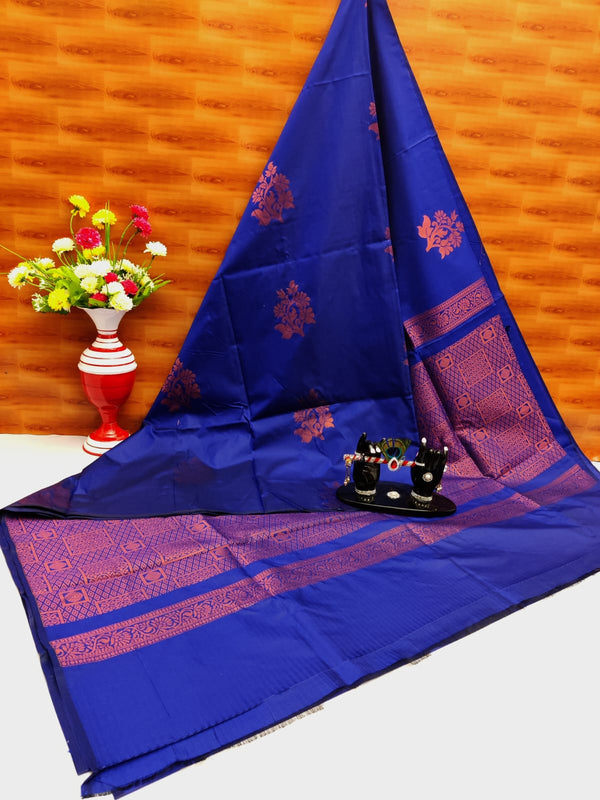 Semi kanchipuram Silk Saree With Blouse.