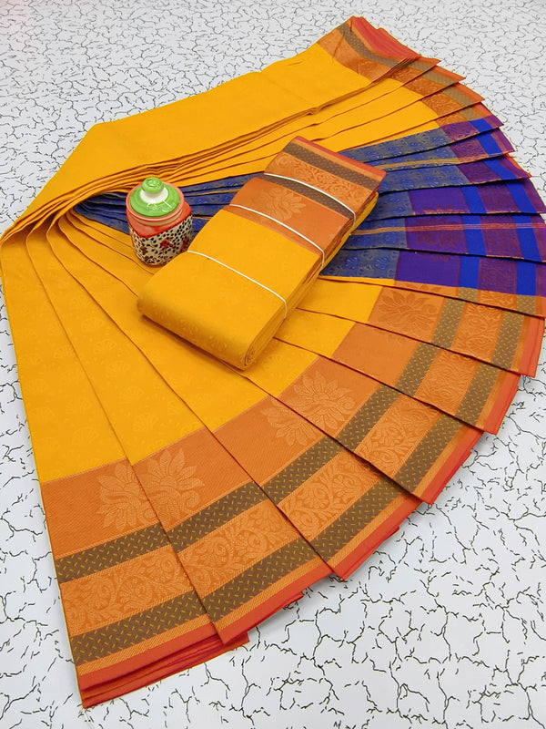 Semi Karizma Silk Zari Work Saree  With Blouse.