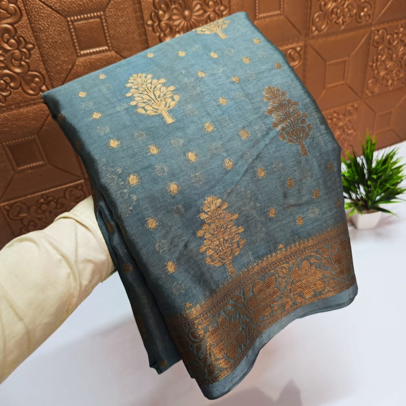 Banarasi Sami Warm Silk Saree With Blouse.