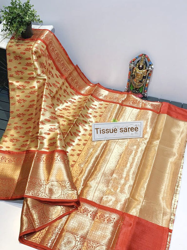 Banarasi Daybal Soft Tissue Silk Saree With Blouse.