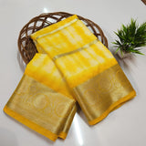 Banarasi Semi Kora silk Saree With Blouse.