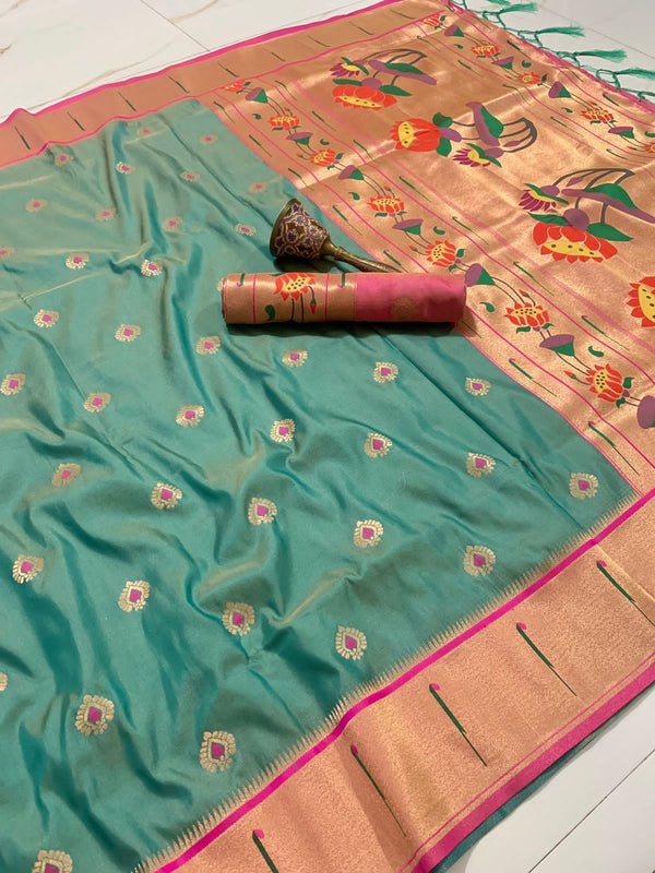 Banarasi Soft Kanchiporm Pethani Silk Saree.