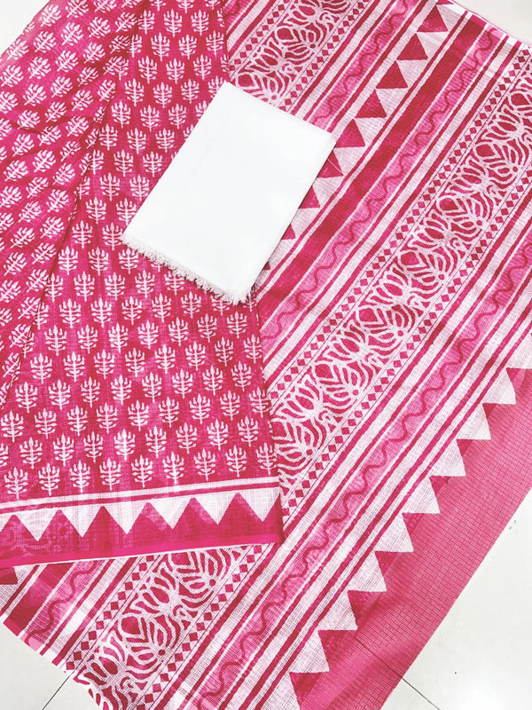 Soft Silk Kota Digital Print saree With Blousse.