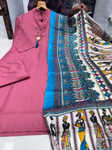 Pure Cotton Ethnic Stitched Suit Set.