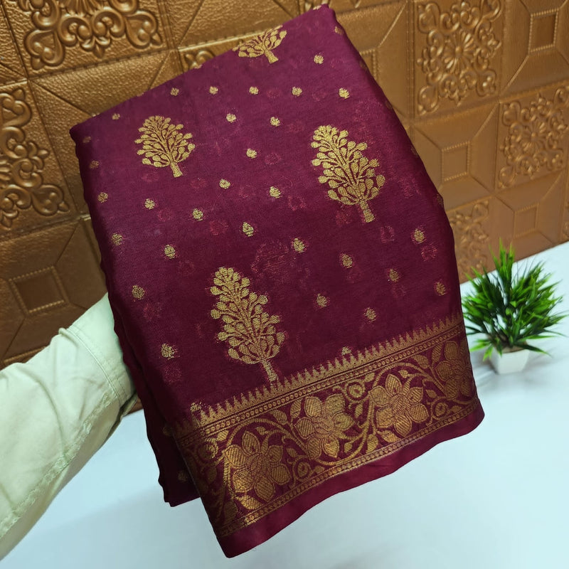 Banarasi Sami Warm Silk Saree With Blouse.