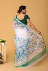 Cotton Kota Hand Brush Print Saree .