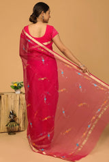 Cotton Kota Hand Brush Print Saree .