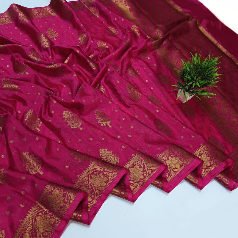 Banarasi Sami Warm Silk Saree With Blouse.