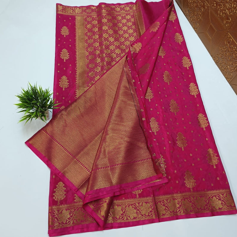 Banarasi Sami Warm Silk Saree With Blouse.