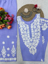 Reyon Embroidery Work kurta Suit Set.