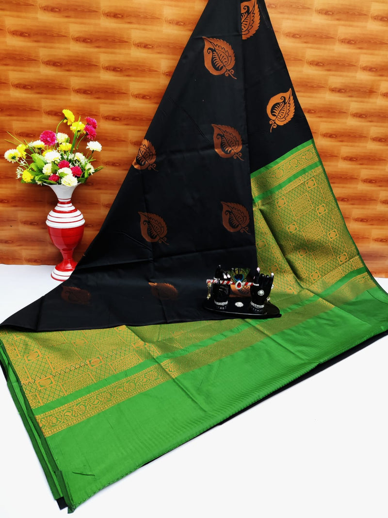 Semi kanchipuram Silk Saree With Blouse.